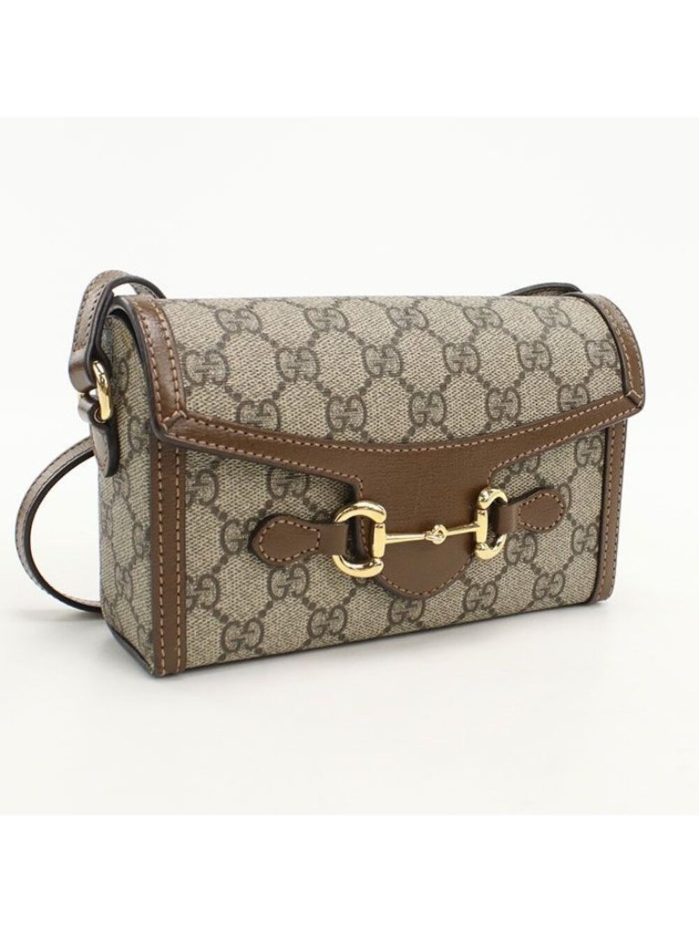 Gucci Mini Bag Horsebit Crossbody GG Supreme Leather